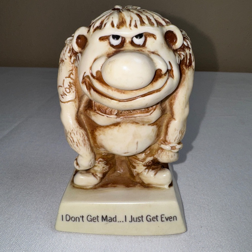 Vintage 1978 Russ Berrie I Don't Get Mad I Just Get Even Figurine 5 Inch 224